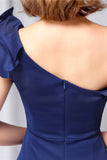 One Shoulder Simple Prom Dress