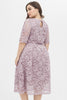 Load image into Gallery viewer, Pink V Neck Lace Dress