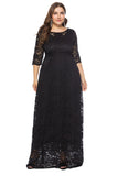 Plus Size Long Lace Dress