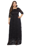 Plus Size Long Lace Dress