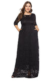 Plus Size Long Lace Dress