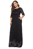 Plus Size Long Lace Dress