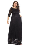 Plus Size Long Lace Dress