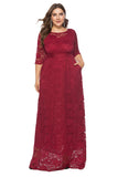 Plus Size Long Lace Dress