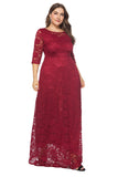 Plus Size Long Lace Dress