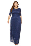 Plus Size Long Lace Dress