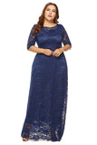 Plus Size Long Lace Dress