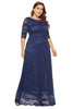 Load image into Gallery viewer, Plus Size Long Lace Dress