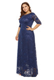 Plus Size Long Lace Dress