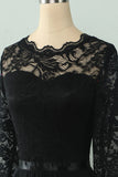 Back Lace Dress with Long Sleeves