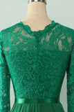 Back Lace Dress with Long Sleeves