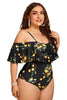 Load image into Gallery viewer, Print Plus Size One Piece High Waist Swimwear