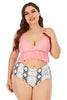 Load image into Gallery viewer, Plus Size Pink Push Up Swimwear