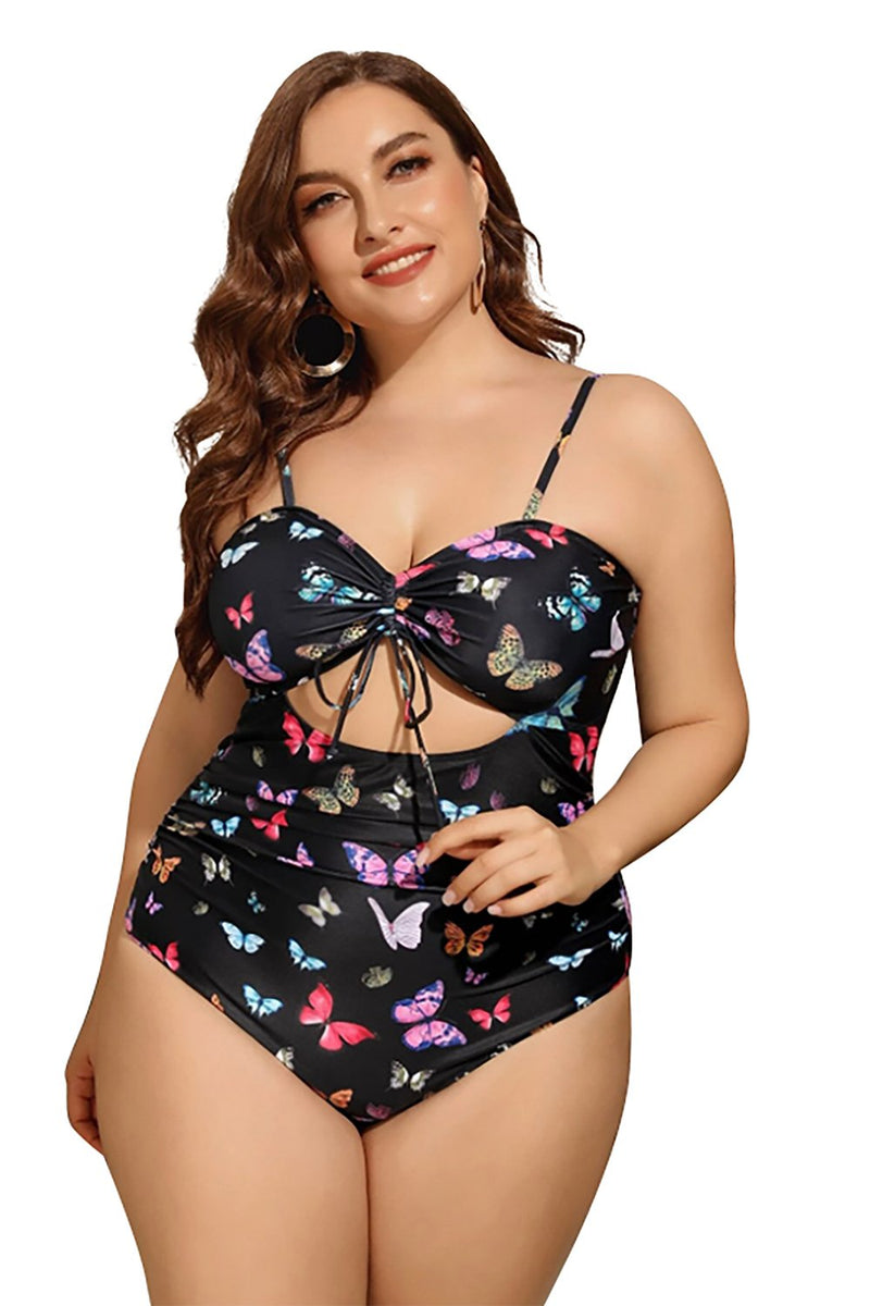 Load image into Gallery viewer, Plus Size Butterfly Printed Swimwear