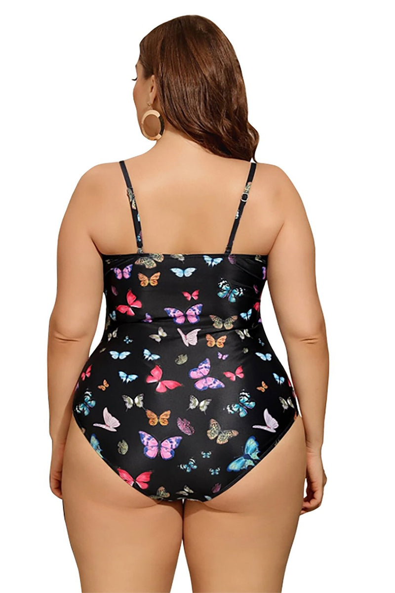 Load image into Gallery viewer, Plus Size Butterfly Printed Swimwear
