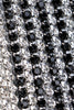 Load image into Gallery viewer, Black and Silver Beaded Prom Clutch