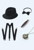 Load image into Gallery viewer, Khaki 1920s Accessories Set for Men