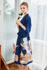 Load image into Gallery viewer, Blush Printed Satin Bridal Robes Kimono