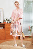Load image into Gallery viewer, Blush Printed Satin Bridal Robes Kimono