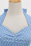 Retro Polka Dots Halter Open Back Dress