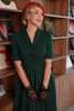 Load image into Gallery viewer, Dark Green Vintage 1950s Dress with Sleeves