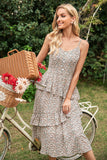 Spaghetti Straps Floral Printed Summer Dress