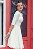 Load image into Gallery viewer, White Crepe Formal Dress
