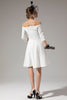 Load image into Gallery viewer, Off Shoulder White Midi Dress