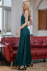 Load image into Gallery viewer, Burgundy Simple Long Bridesmaid Prom Dress