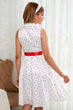 White Red Polka Dots Vintage Dress