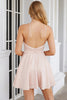 Load image into Gallery viewer, A Line Halter Blush Short Graduation Dress