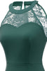 Load image into Gallery viewer, Dark Green Cocktail Dress with Lace
