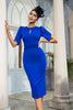 Load image into Gallery viewer, Royal Blue Bodycon 1960s Dress