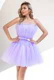 Light Purple Tulle Cocktail Dress