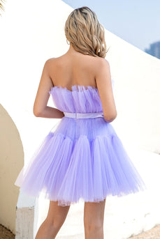 Light Purple Tulle Cocktail Dress