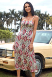 Red Snake Spaghetti Straps Sheath Summer Dress