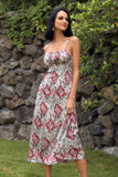 Red Snake Spaghetti Straps Sheath Summer Dress