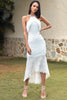 Load image into Gallery viewer, Sheath Halter White Wedding Guest Party Dress