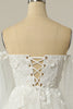 Load image into Gallery viewer, A Line Off the Shoulder Ivory Bridal Dress with Long Sleeves
