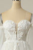 Load image into Gallery viewer, A Line Off the Shoulder Ivory Bridal Dress with Long Sleeves