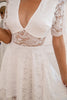 Load image into Gallery viewer, V-neck White Lace Dress