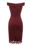 Navy Bodycon Lace 1960s Dress