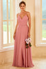 Load image into Gallery viewer, Blush Long Boho Bridesmaid Dress