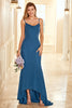 Load image into Gallery viewer, Ink Blue High-low Bridesmaid Dress