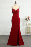 Lace Dark Red Bridesmaid Dress