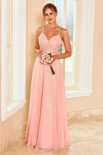 Lace Blush Bridesmaid Dress