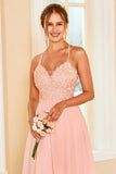 Lace Blush Bridesmaid Dress