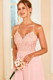 Lace Blush Bridesmaid Dress