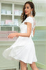 Load image into Gallery viewer, White Lace Vintage Swing Dress