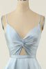 Load image into Gallery viewer, A Line Spaghetti Straps Blush Short Cocktail Party Dress